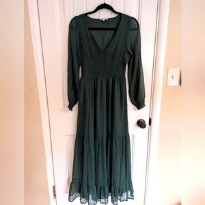 Textures Long Sleeve Dress